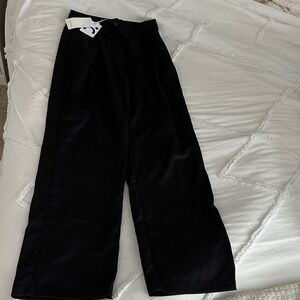Commense Wide Leg Black Trousers
